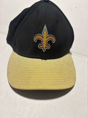 Nolo Saints Black NFL Gold Fleur-de-Lis Baseball Cap